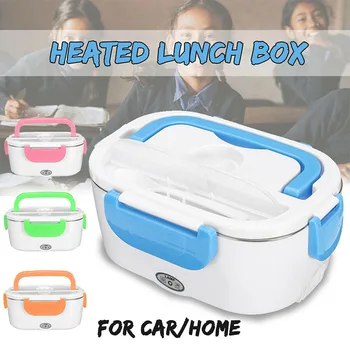 

Two-in-one Portable Electric Heated Lunch Box Car Dual-purpose Stainless Steel Electric Lunch Box 12V-24V 110V 220V US Plug