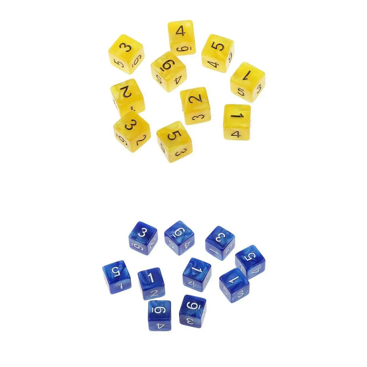 20Pcs 16mm Six Sided Dice D6 Square for Playing Dungeons D&D TRPG Game Toys