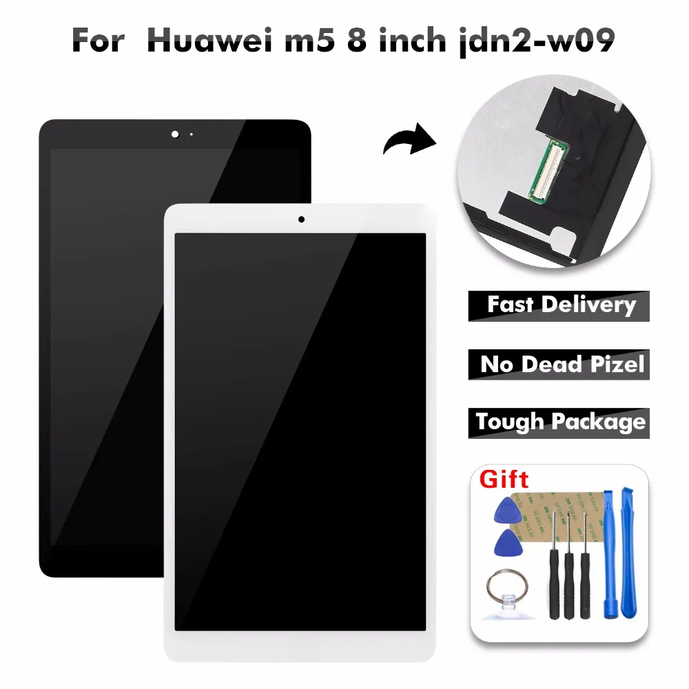 Протестирован для 8,0 дюймов huawei Tablet M5 Lite JDN2-W09 WiFi жк-дисплей кодирующий преобразователь сенсорного экрана в сборе Замена+ Бесплатные инструменты