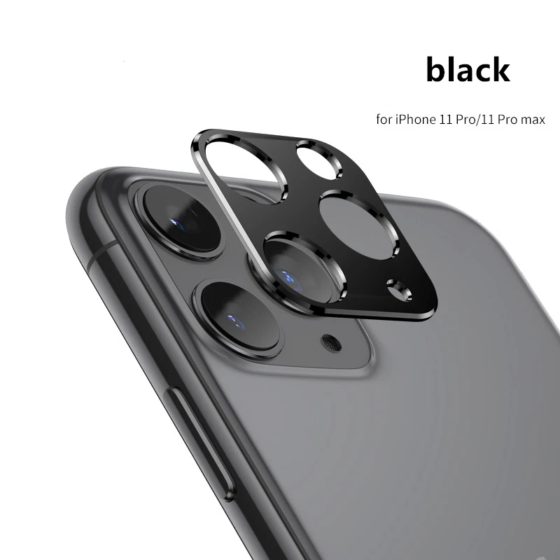 Металлический защитный чехол для объектива мобильного телефона для iPhone 11 Pro Max, защита для объективов камеры, бампер, кольцо, чехол, задняя крышка для смартфона - Цвет: matte black