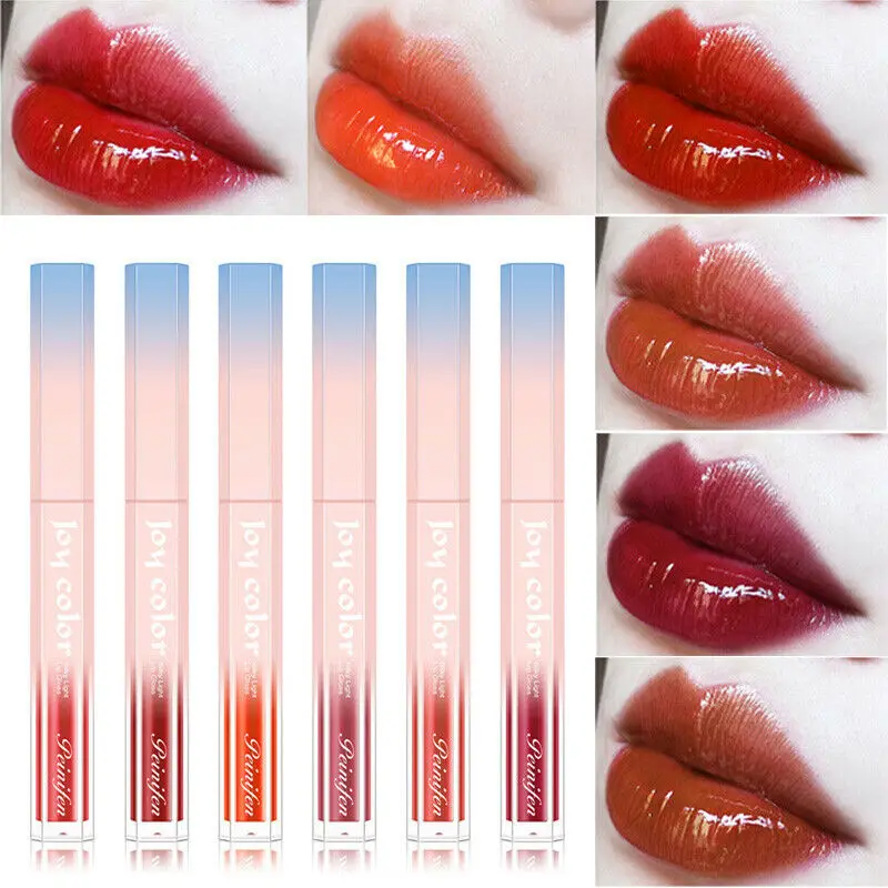 

6 Colors Moisturizing Liquid Lipstick Waterproof Long Lasting Glitter Shimmer Lip Gloss Tint Nourishing Lipgloss Korean Makeup
