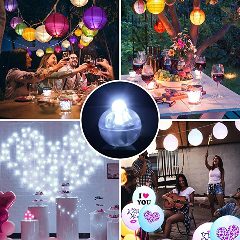 Mini Balloon Light Bulbs 10PCS for Party Wedding Holiday Decoration