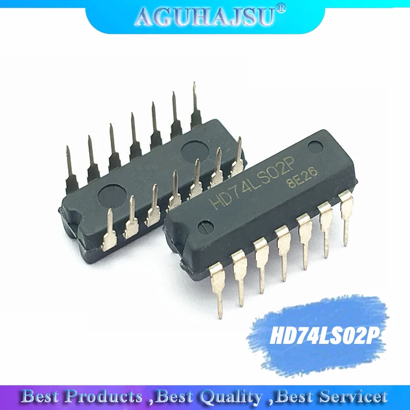 10 шт. HD74LS02P DIP14 HD74LS02 DIP SN74LS02N 74LS02 Новый 2 входа Четыре или без ворот|Интегральные
