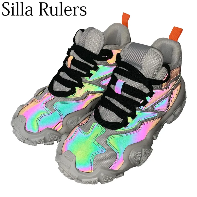 Silla liners/Новинка года; светильник на толстой подошве; повседневная обувь; женская обувь для подиума на шнуровке; повседневная женская обувь