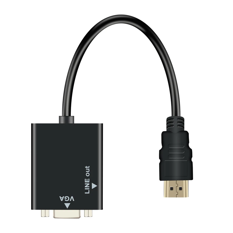Новый Переходник VGA папа HDMI мама с аудиовыходом 1080P адаптер|Кабели HDMI| |