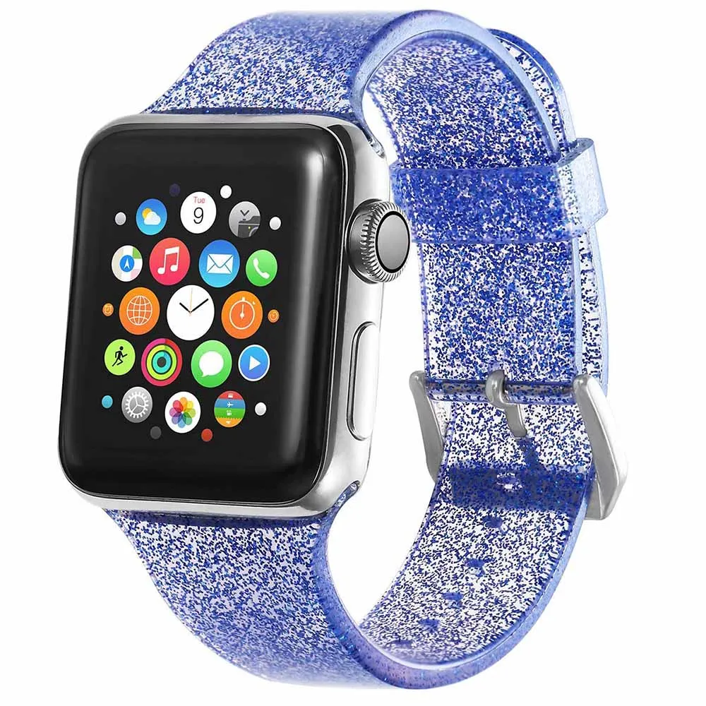 Женский силиконовый ремешок для Apple Watch series 4 40 мм 44 мм мягкий ремешок для спортивных часов 38 мм 42 мм резиновый браслет для iwatch 3 2 1 ремешок для часов