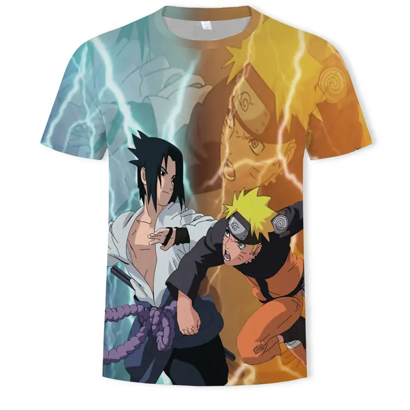 

New 2019 Aikooki 3D Naruto t shirt Men/women Fashion Streetwear Hip Hop Harajuku 3D Print Naruto Men's t shirt male Clothes Top