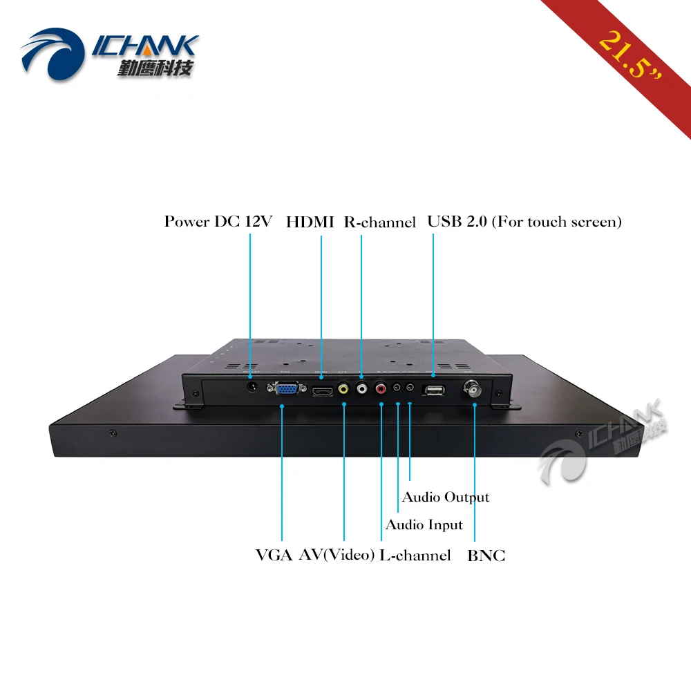 ZB215TC-59R/21,5 дюйма 1920x1080p металлический Железный чехол VGA HDMI USB промышленное медицинское оборудование сопротивление сенсорный ЖК-монитор дисплей