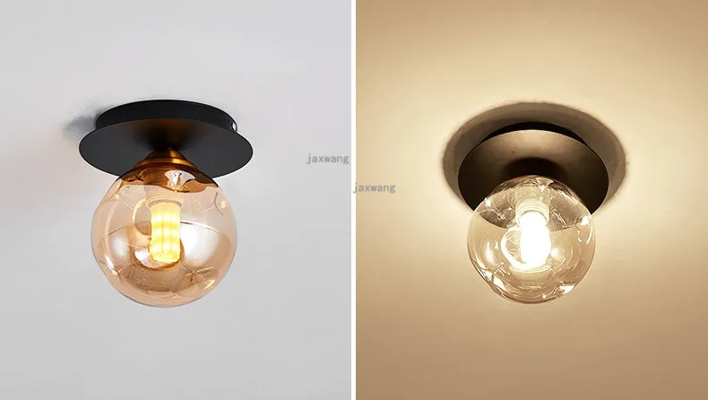 Nordic LED Ceiling Light Glass Ceiling Lighting Lamps for Living Room Room Lights Corridor Black/Gold Ceiling Light Fixtures