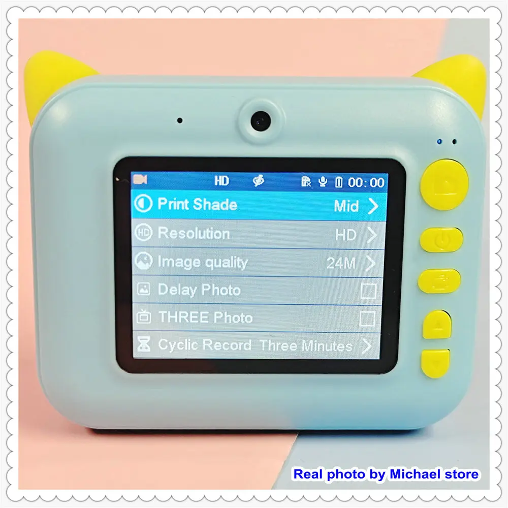 Kid Instant Print Camera Thermal Printing Camera Digital Photo Camera Girl's Toy Child Camera Video Boy's Birthday Gift