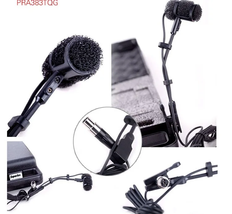 Микрофон для саксофона Superlux PRA383TQG с прищепкой для сценического инструмента живой звук и студийная запись