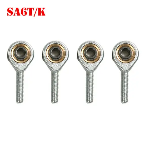 

4Pcs Male M6 SA6T/K Left Hand Screw Thread Rod End Joint Oscillating Bearing