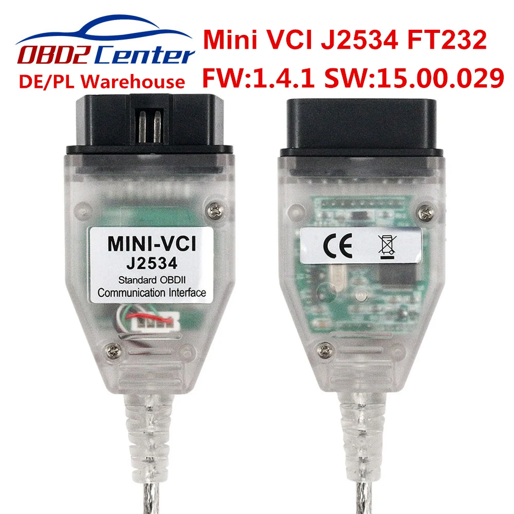 Best Sell FR232RL Mini-VCI J2534 OBD2 Diagnostic Interface Mini VCI 15.00.028 For Toyota Techscream Car Scanner Cable | Автомобили и