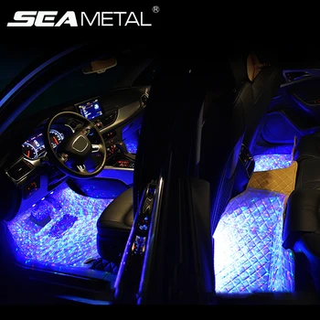 

4pcs Rainbow Auto LED Strip Light 7Colors 14Model Car Styling Ambient Lighting Kit Auto Interior Decorative Car Atmosphere Lamps