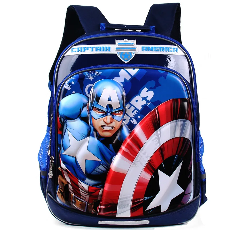 

America Captain CHILDREN'S School Bags Young STUDENT'S Men's 2-3-5 Grade Boy Backpack Cool Cartoon Large-Volume