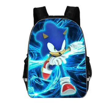 

16 Inch Super Mario Backpack Children Cartoon Sonic Backpacks Boys Girls SchoolBag For Kindergarten Daily Backpack Kids BookBag