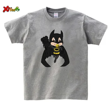 

kids t shirt cool boys tops girls funny Children's clothes Cool cotton T-Shirt boy Summer batman superman wonder woman baby tees