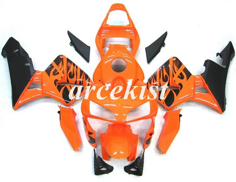 

4Gifts New ABS Plastic Injection Mold Full Fairing Kit fit for HONDA CBR600RR F5 2003 2004 03 04 600rr body set orange