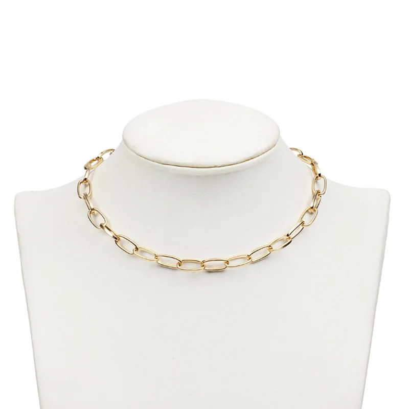 Women Gold  Vintage Short Necklace Punk Trendy Choker Chain Charm Jewelry