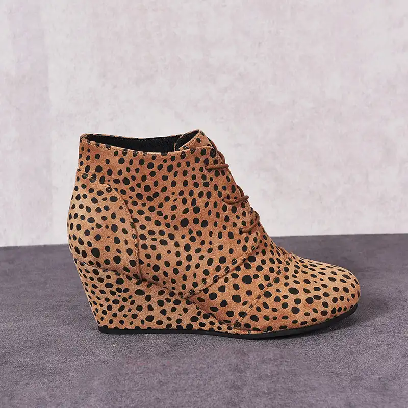Botines de ante con cordones para mujer, botines bajos zapatos de punta  redonda, Color sólido, Primavera, 2021|Botas hasta el tobillo| - AliExpress