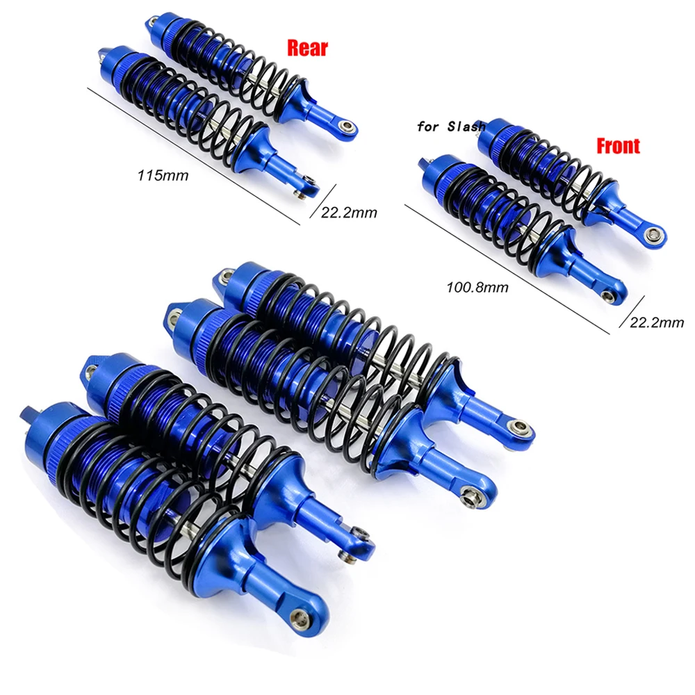 Ammortizzatore In Lega Di Alluminio Assemblato Ammortizzatori Full Metal A Foro Grande Anteriore E Posteriore Per Traxxas 1/10 Slash 4X4 / Rally 4X4 R