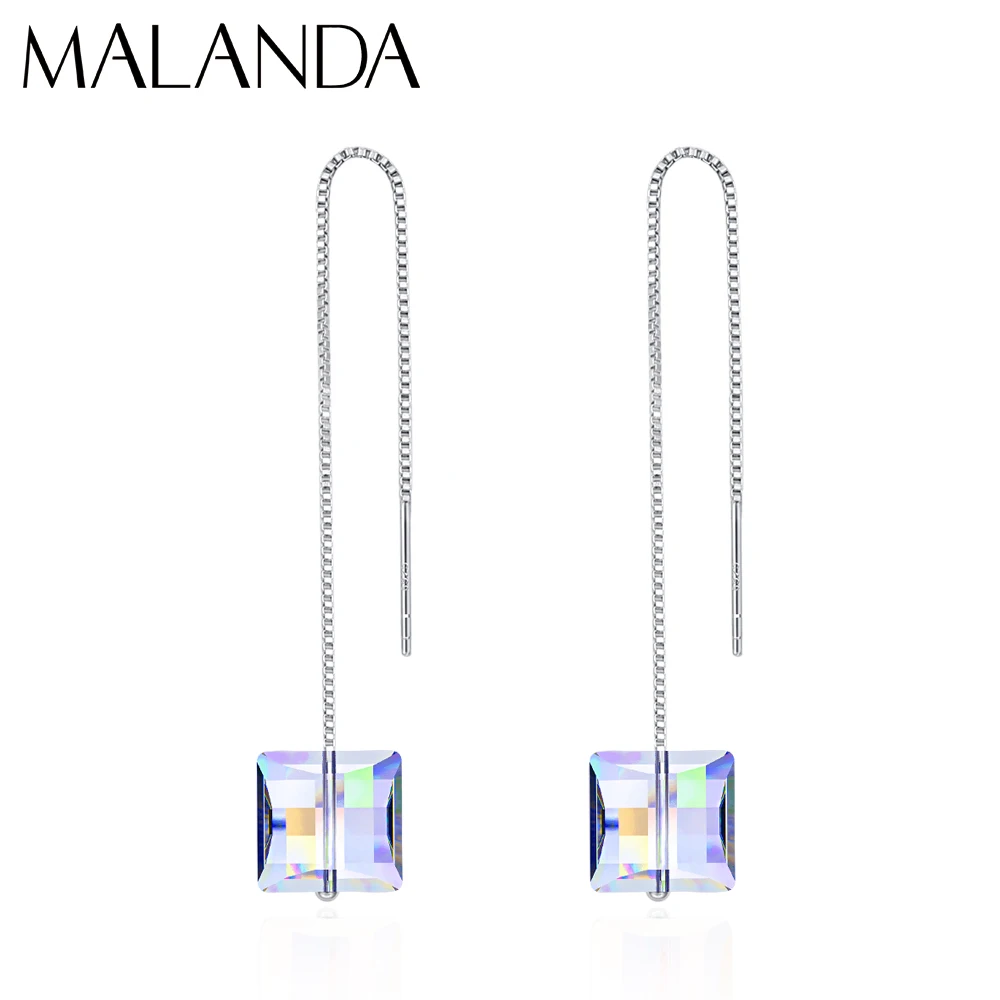 Женские Висячие серьги с кристаллами Swarovski Stairway модные свадебные ювелирные