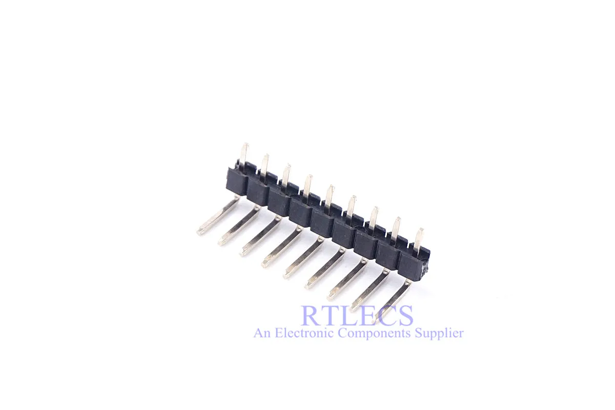 200 шт. PCB разъем для мужчин 2,54 мм 2 3 4 5 6 7 8 9, 10, 12, 14, 15, 16, 20, 24, 26-30 40 Pin однорядные под прямым углом 90 градусов сквозных отверстий