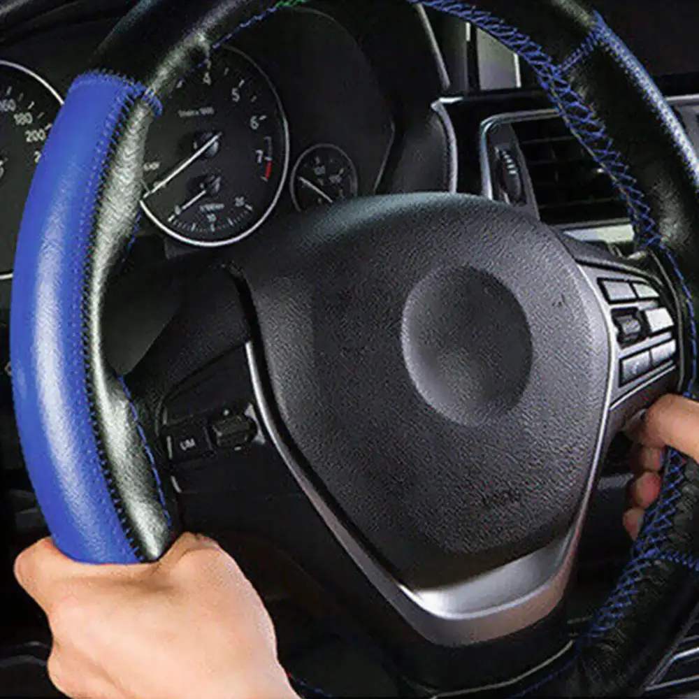38 см DIY крышка рулевого колеса автомобиля авто защита с иглами аксессуары крышка рулевого управления âнатуральная кожа