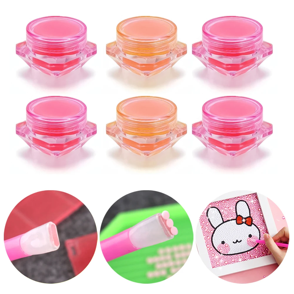 

1Box Glue Clay Tool Diamond Painting Glue Clay DIY Craft Diamond Painting Wax with Storage Box for Diamond Painting Embroidery