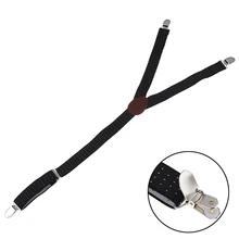 1 пара, Регулируемая Мужская рубашка, подвязки, Y Форма, военные эластичные держатели рубашек, ремни, носки, Нескользящие зажимы, подтяжки для ног