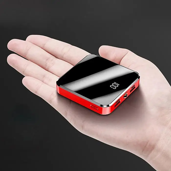 Super mi ni power Bank 20000 мАч портативное зарядное устройство светодиодный фонарь на