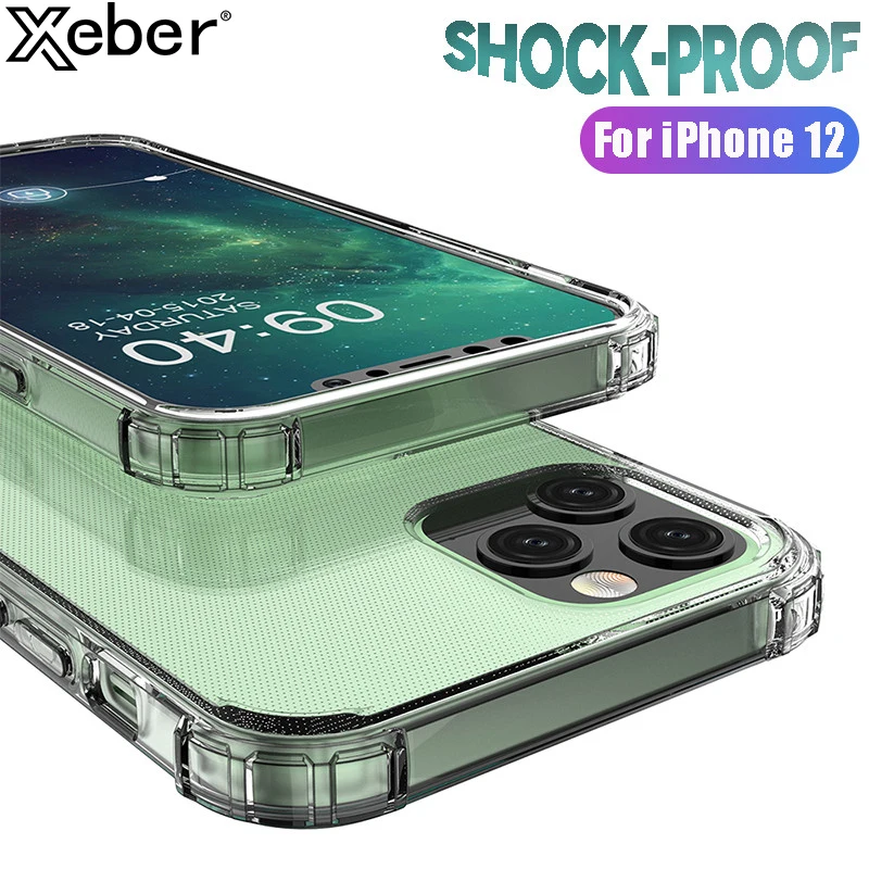 Прозрачный защитный чехол для камеры iPhone 11 12 Pro XS Max XR X 6 8 7 Plus SE 2 противоударный
