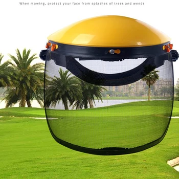

Garden Grass Trimmer Safety Helmet Hat With Full Face Mesh Visor Protection