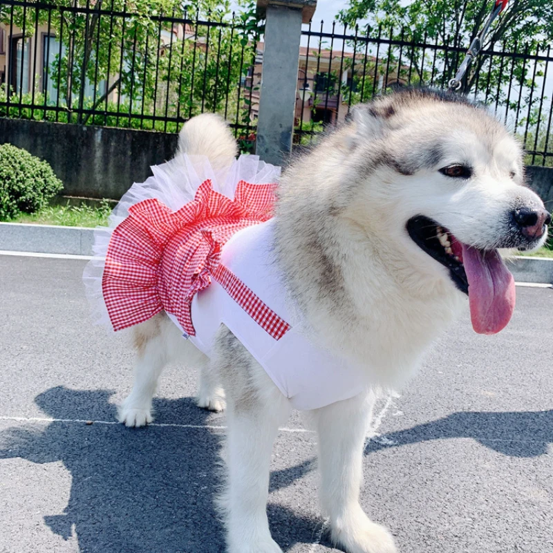 Летнее платье для собак; Одежда для собак Poodle Bichon Corgi; Одежда для собак Samoyed Husky; золотистый ретривер; одежда для больших собак; одежда для больших питомцев; Прямая поставка