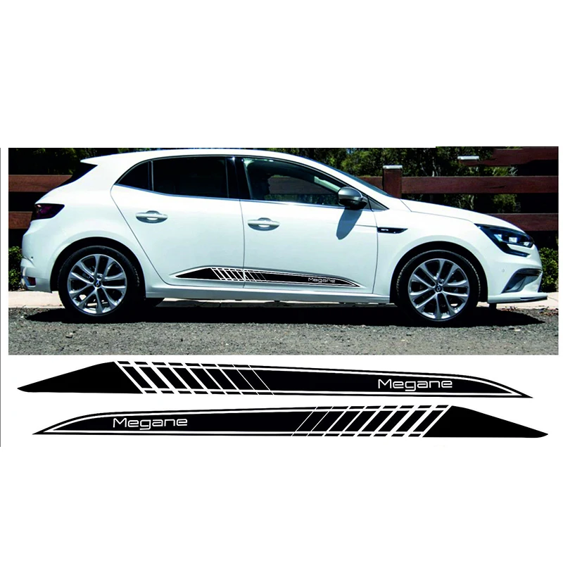 Для Renault Megane виниловые боковые полосы Спорт RS GT линии рисунки стикеры наклейки |