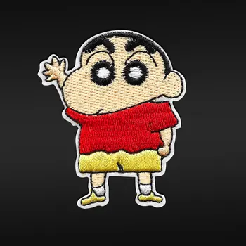 

Crayon Shin-chan Embroidered Iron On Clothes Patches For Clothing cartoon Kids Bag hat Garment Badges Stickers wholesale