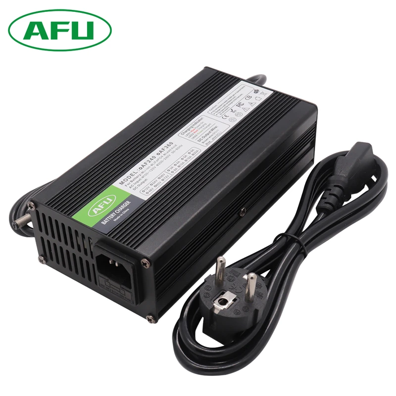 58.8V 5A Charger 58.8V Li-ion Battery Charger For 14S 52V Li-ion Battery E-Bike Charger With Cooling Fan Safety Stable usb shaver adapter