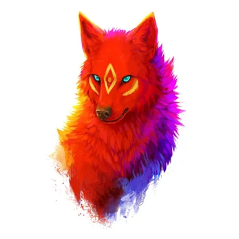 

23CM*13CM 3D Red Fox Animal Car-styling Vinyl Car Sticker Decoration Motorcycle Decal