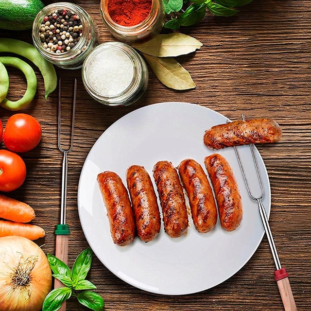 1Pc Rozsdamentes Acél Bbq Mályvacukrot Pörkölő Botok Nővárogó Konyhai Kiegészítők Kempingkészletek Drop Hipp - Image 6