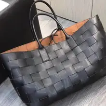 Женская тканая сумка из овчины, высокое качество, внутренние и внешние дермы, регулируемые плечевые ремни, вместительная сумка для покупок