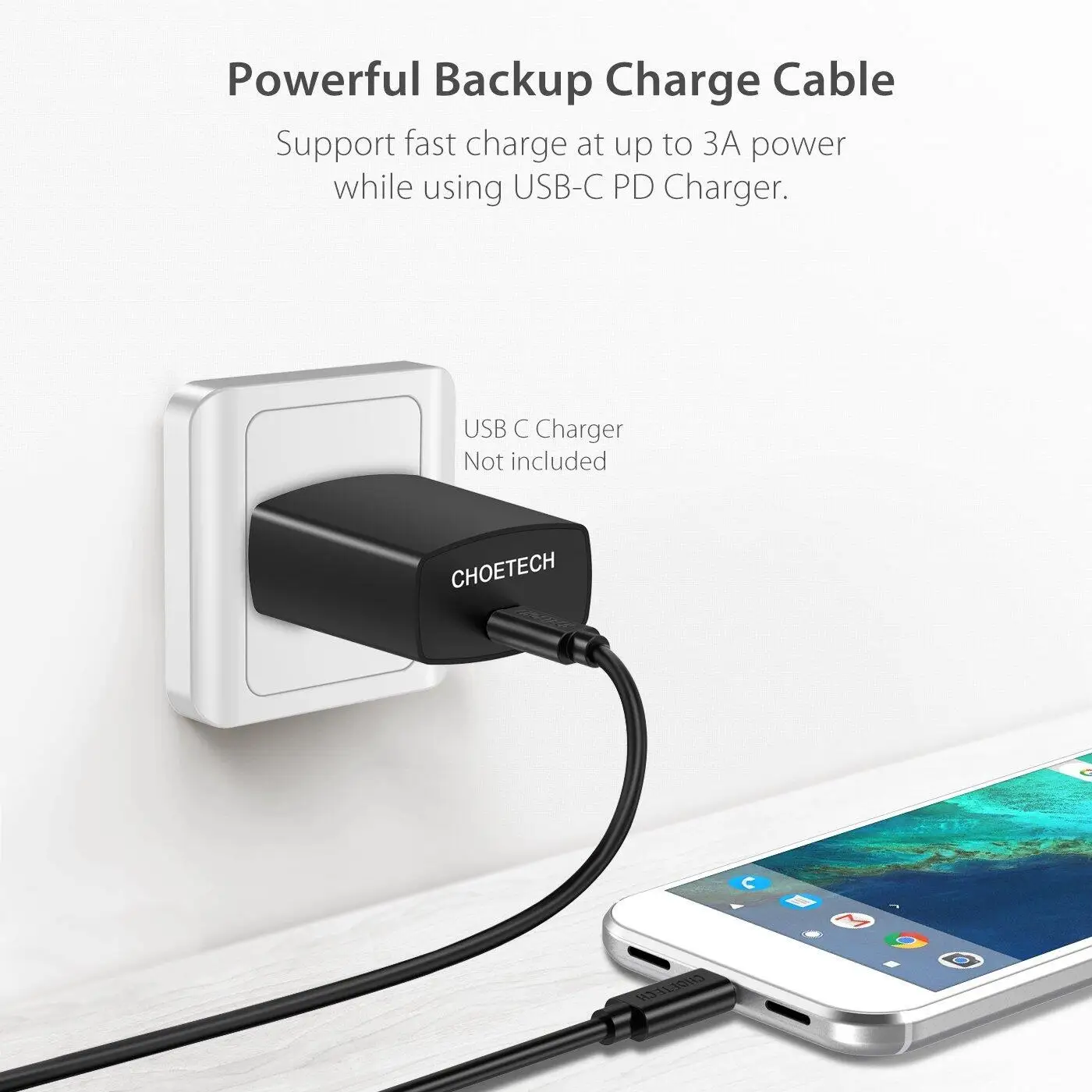 CHOETECH 6 шт. кабель-Переходник USB C на USB C кабель быстрого зарядного устройства совместимый для Redmi K20 Note 7 QC 3,0 Быстрая зарядка кабель typec для S9 USB-C провода