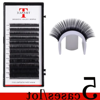 

5 Trays/Lot Silk Eyelash Extension Individual Eyelashes Natural Premium Individual Flase Lashes For Russian Eyelash Extension