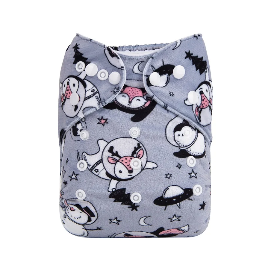 M41 (minky) U pick Alvababy тканевые подгузники для малышей, многоразовые тканевые подгузники с 1 вставкой из микрофибры - Цвет: M41 (minky)