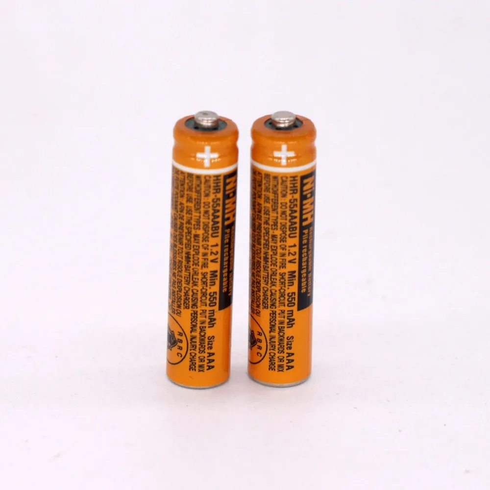 2 шт. AAA батарея для HHR 55AAABU беспроводной телефон Panasonic батареи 1 V 550mAh оригинальный