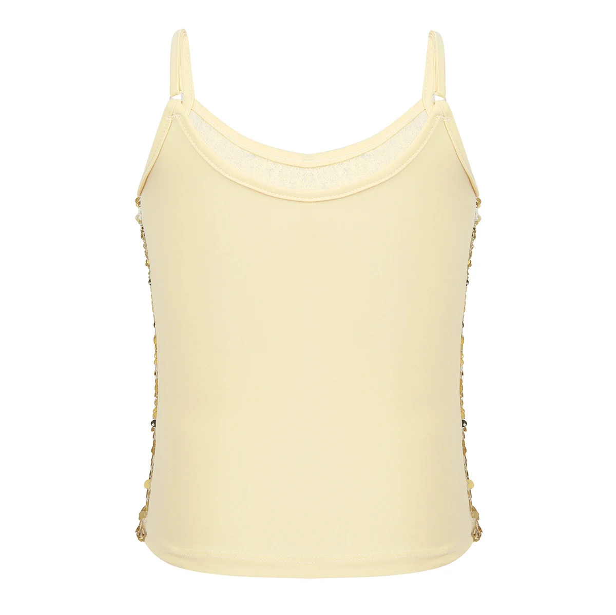 Kids Girls Adjustable Spaghetti Shoulder Straps Sparkly Sequined Tops Tank Top for Dancing Stage Performance,girls tank tops