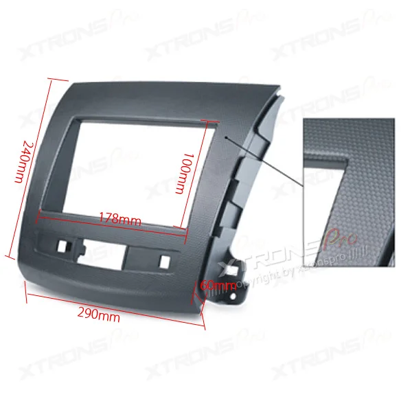 XTRONS Радио панель для Citroen C-Crosser Mitsubishi Outlander для peugeot 4007 стерео Dash CD Facia отделка монтажный комплект