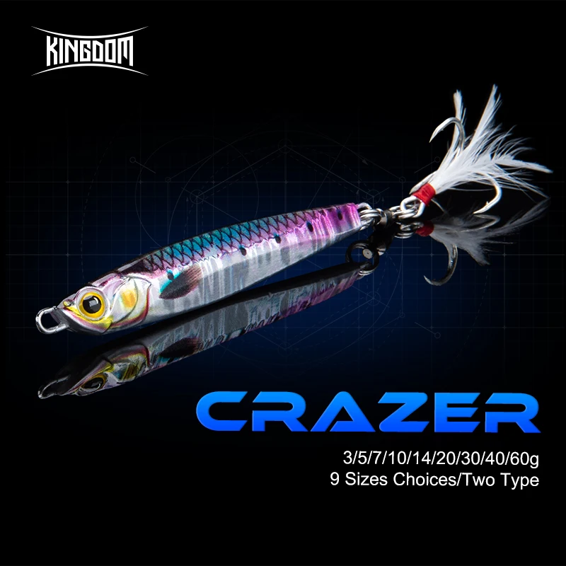 Spoon Fishing Lures Baits Jigging Kingdom Shore Cast Metal Jig CRAZER Super-Hard 3g 5g