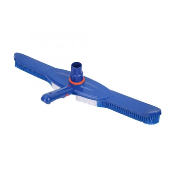 

20" Heavy Duty Swimming Pool Brush Scrub Brush with Fixed Hose Connector Cleaning Tool for Wall Tiles Floors