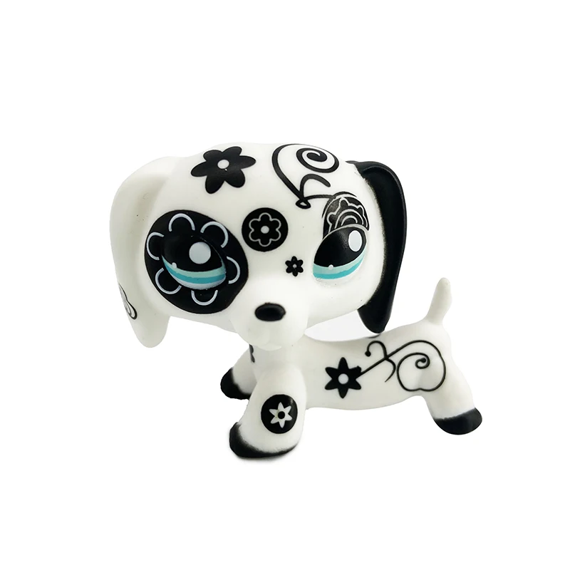 213 Rare Lps Pet Shop Toy DobermanCockerSpaniel PinkDog Black Short Hair Cat Collection Action Standing Role Playin Children'sGift - Цвет: 213