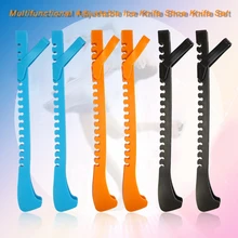 Эластичный скейт обувь крышка нож для колки льда лезвие Защитная длина регулируемое Защитное приспособление для скейтборда скейт обувь протектор с регулируемой пряжкой